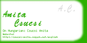 anita csucsi business card